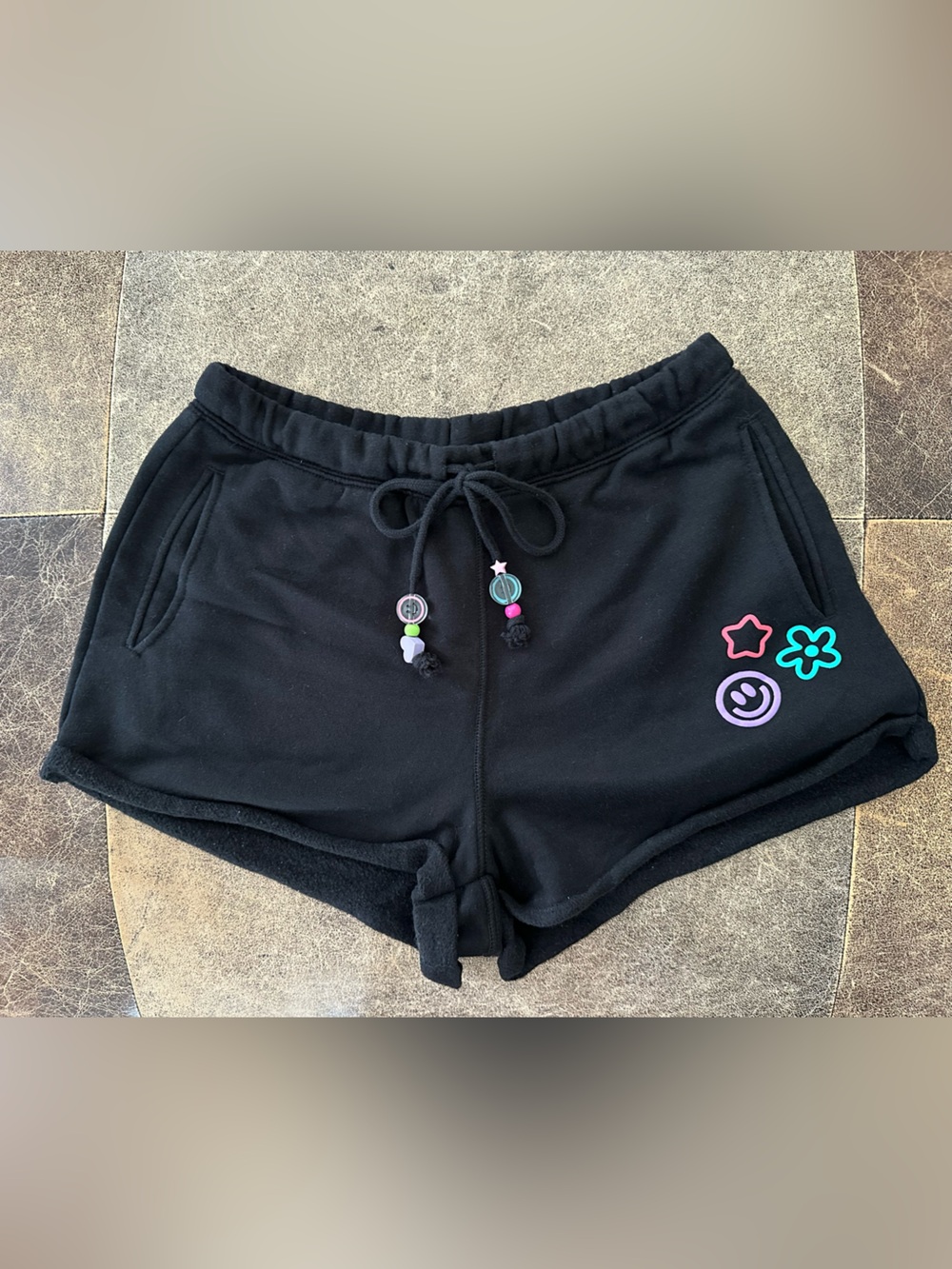 PacSun size small Black Fleece Lounge Shorts with Logo Tag